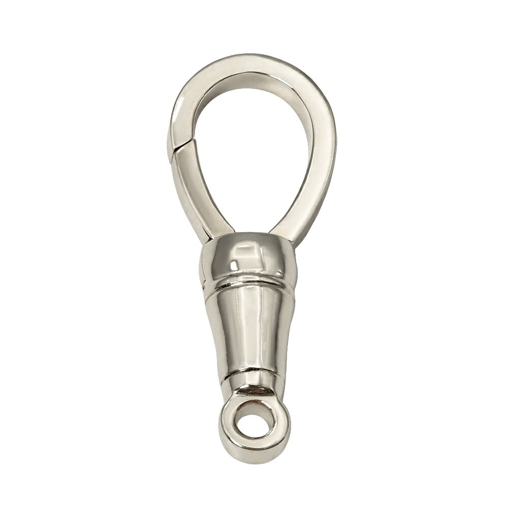 【1個売り】 留め具 PT900 プラチナ フック 縦23.0mm ナスカン 茄子環 クラスプ|手芸用品 金具 飾り パーツ 部品 900pt 貴金属