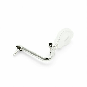 【1個売り】 イヤリングパーツ PT900 プラチナ クリップ式イヤリングパーツ つきさし付き プレス製 縦15.0mm ノンホール|手芸用品 金具 飾り パーツ 部品 900pt 貴金属