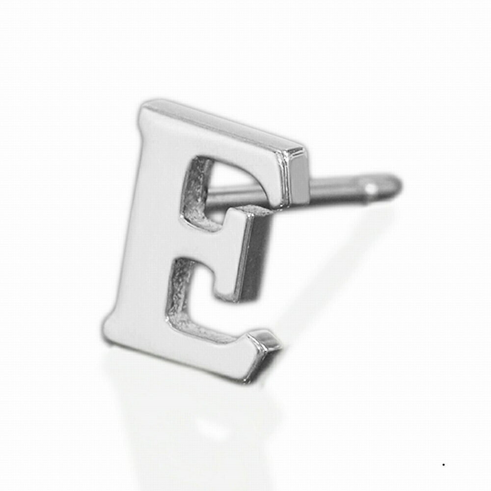 【バラ売り/1個】 ピアス PT900 プラチナ E イニシャルのピアス アルファベット 文字｜900pt 貴金属 ジュエリー レディース メンズ