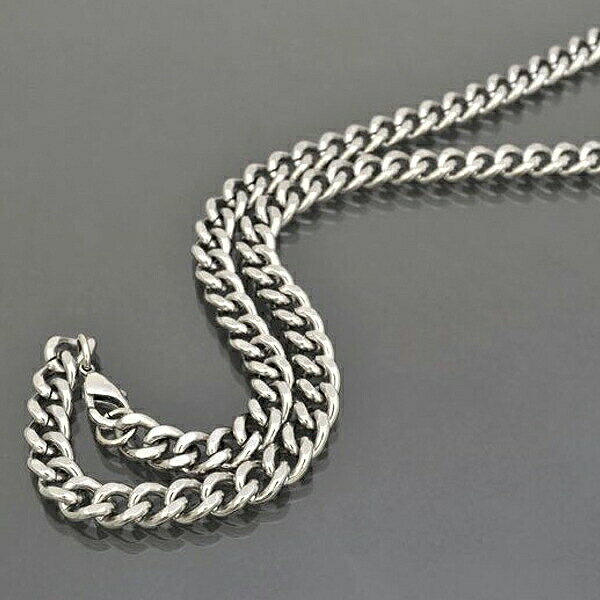 ネックレス チェーン サージカルステンレス 316L 2面カット喜平チェーン 幅7.2mm 長さ38cm|チェーンのみ だけ 鎖 ステンレス アクセサリー メン...