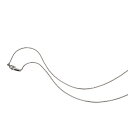 ネックレス チェーン サージカルステンレス 316L コブラチェーン 幅0.8mm 長さ70cm|鎖 ステンレス アクセサリー レディース メンズ