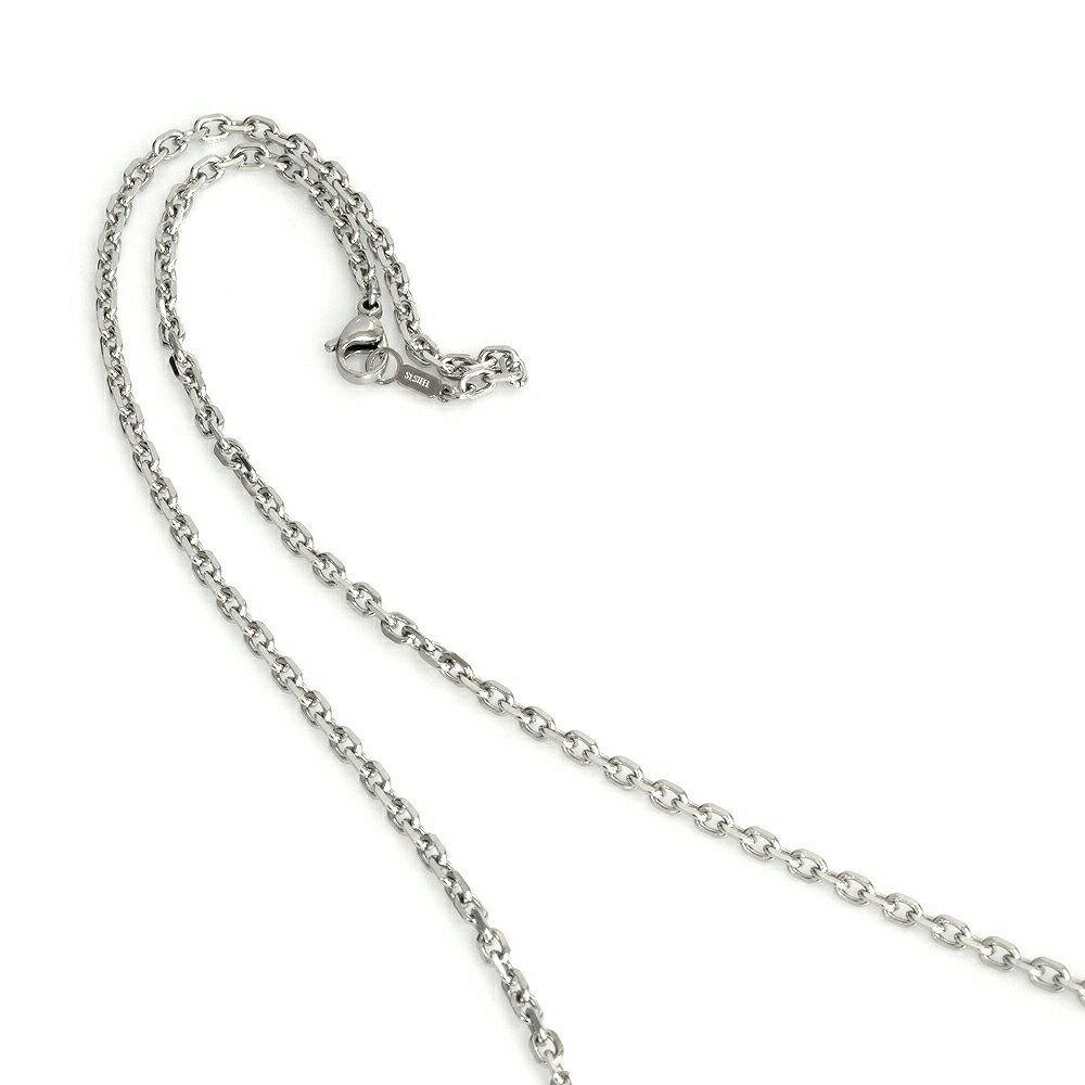 ネックレス チェーン サージカルステンレス 316L 4面カット小豆チェーン 幅3.3mm 長さ38cm|チェーンのみ だけ 鎖 ステンレス アクセサリー レデ...