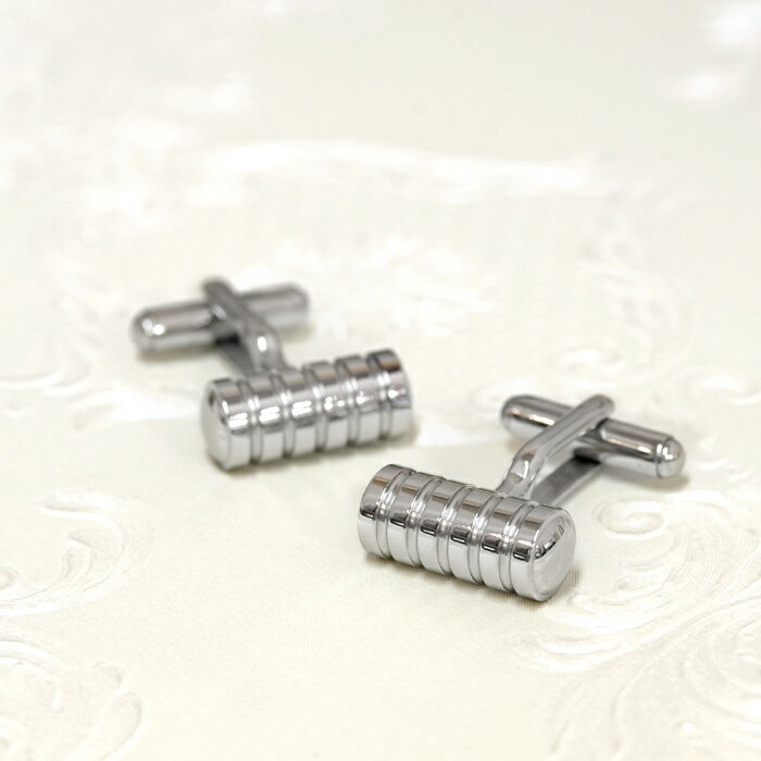 【2個セット】 カフスボタン サージカルステンレス シンプルなカフス|カフリンクス 医療用ステンレス アクセサリー メンズ