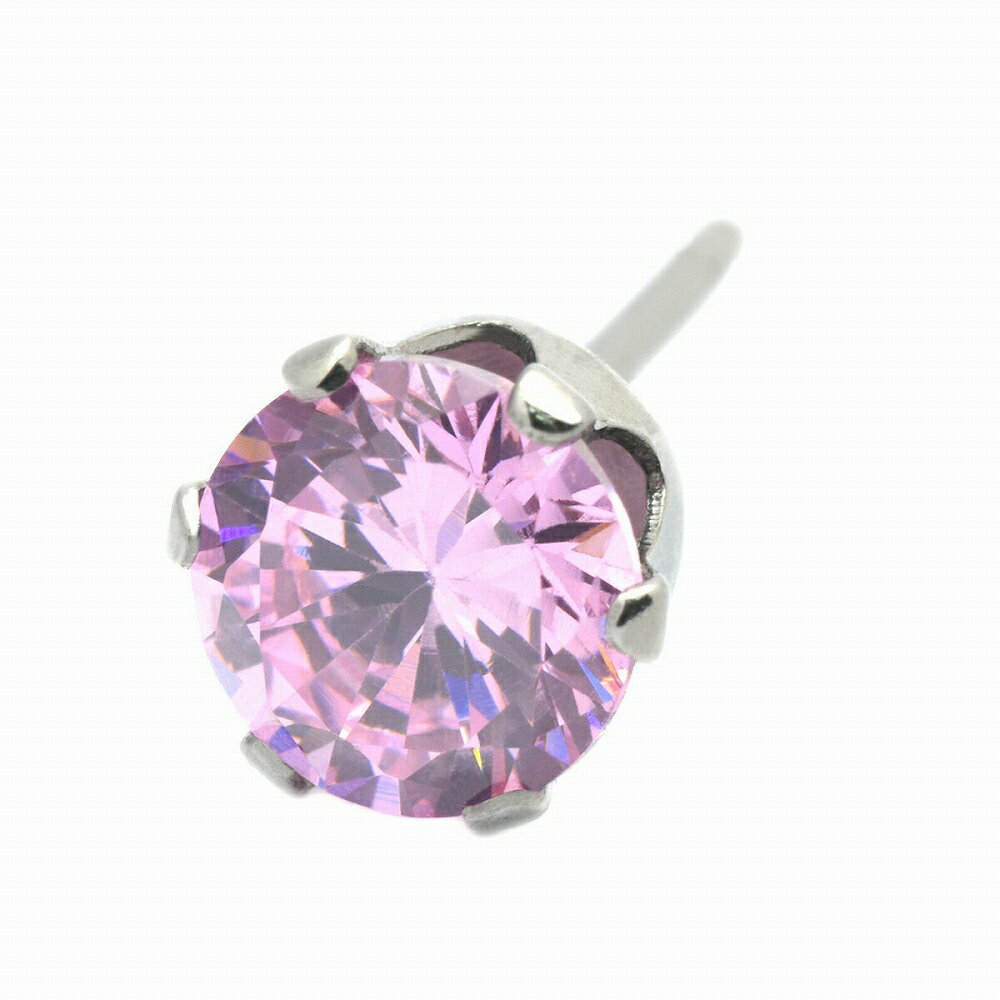 【バラ売り/1個】 ピアス サージカルステンレス キュービックジルコニアのスタンダードなピアス 石：5...