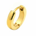 【バラ売り/1個】 ピアス サージカルステンレス シンプルな甲丸フープピアス 幅2.0mm 直径10.0mm 金色 ゴールド|医療用ステンレス アクセサリー レ...