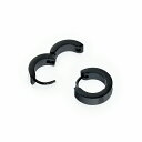 【バラ売り/1個】 ピアス サージカルステンレス フラットサーフェス シンプルなフープピアス 幅4.0mm 直径14.0mm 黒 ブラック|医療用ステンレス ア...