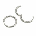 【バラ売り/1個】 ピアス サージカルステンレス シンプルなパイプ型フープピアス 幅2.5mm 直径21.0mm 銀色 シルバー|医療用ステンレス アクセサリー...