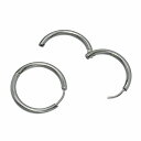 【バラ売り/1個】 ピアス サージカルステンレス シンプルなパイプ型フープピアス 幅2.5mm 直径25.0mm 銀色 シルバー|医療用ステンレス アクセサリー...