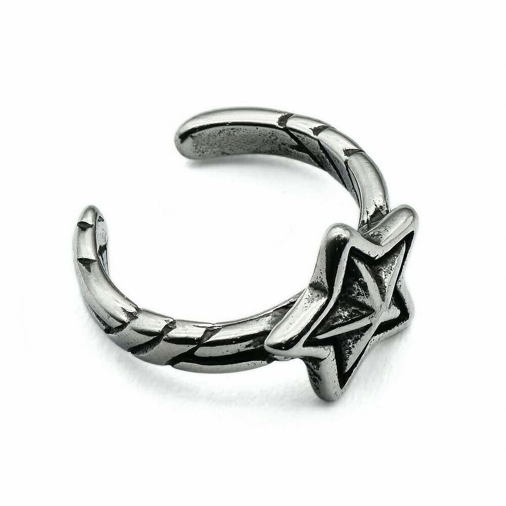 【バラ売り/1個】 イヤーカフス ステンレス 星モチーフ付きイヤーカフ スター｜ノンホール 耳 アクセサリー レディースの商品画像 3