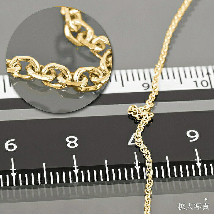 ブレスレット チェーン サージカルステンレス 316L 金色 4面カット小豆チェーン 幅...