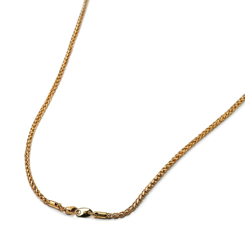 ネックレス チェーン サージカルステンレス 316L 金色 スパイクチェーン 幅3.0mm 長さ50cm|チェーンのみ だけ 鎖 ステンレス アクセサリー レデ...