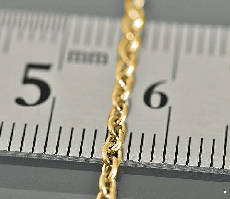 ジュエリー&ネックレス RUBBYのネックレス チェーン サージカルステンレス 316L 金色 小豆チェーン 幅1.9mm 長さ45cm ゴールドカラー｜ネックレスチェーン チェーンネックレス チェーンのみ だけ 鎖 ステンレス アクセサリー レディース メンズ｜アングル2