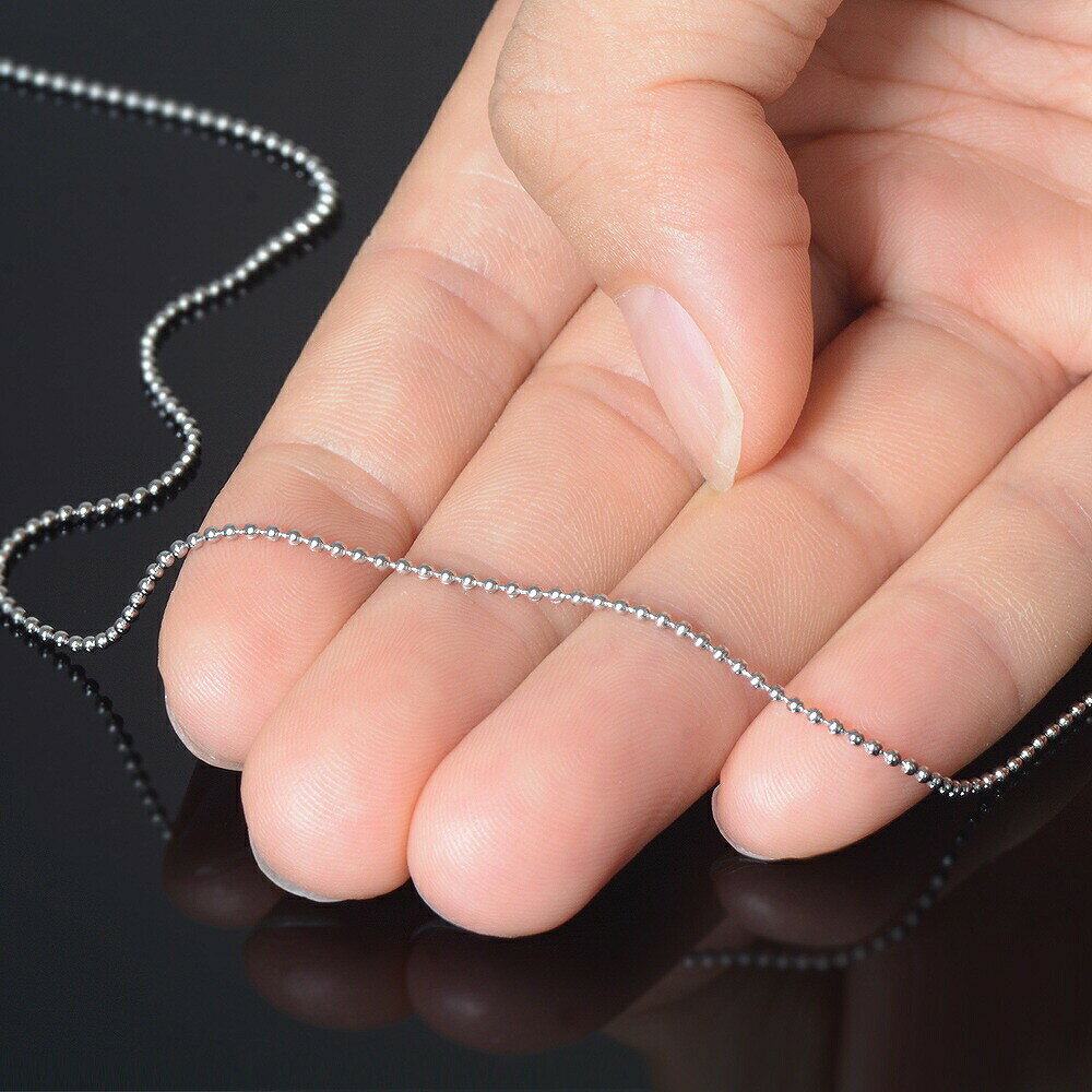 メガネチェーン サージカルステンレス 316L ボールチェーン ステンレス玉 幅1.2mm ...