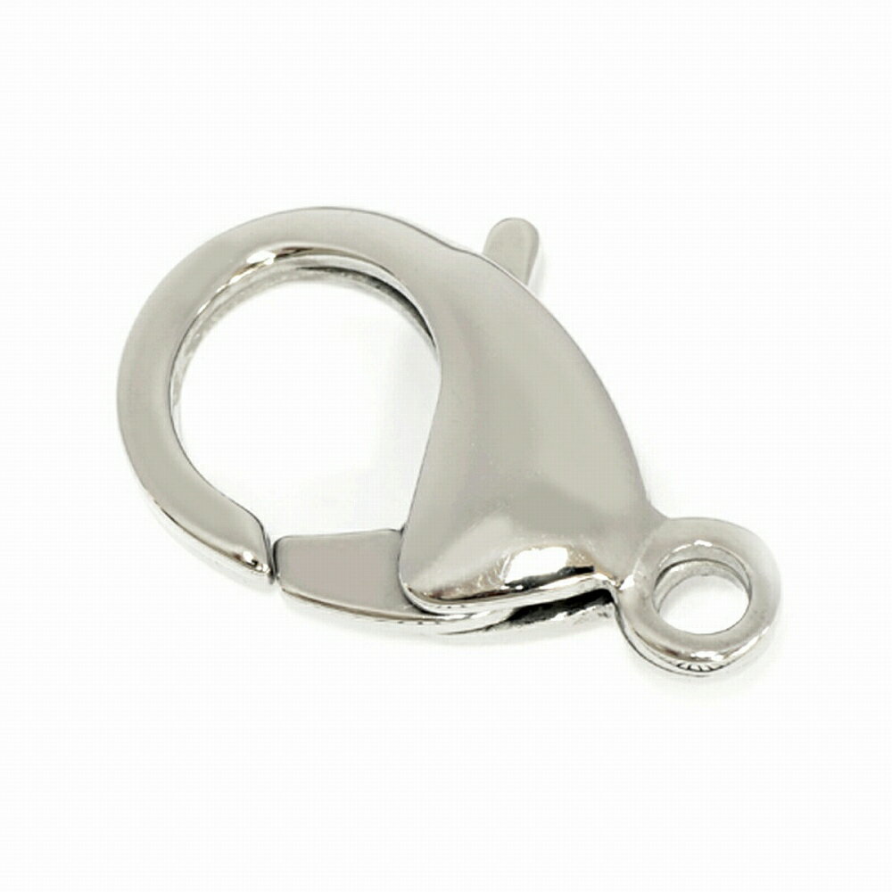 【1個売り】 留め具 サージカルステンレス フック 縦25.0mm カニカン カニ環 クラスプ|手芸用品 金具 飾り パーツ 部品 医療用ステンレス