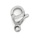 【1個売り】 留め具 サージカルステンレス フック 縦8.0mm カニカン カニ環 クラスプ|手芸用品 金具 飾り パーツ 部品 医療用ステンレス