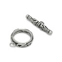 【1個売り】 留め具 サージカルステンレス マンテル1セット 留め棒22.0mm 留め輪19.0mm バー リング クラスプ|手芸用品 金具 飾り パーツ 部品...