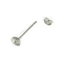 【10個セット】 ピアスパーツ サージカルステンレス 皿付きスタッドピアスのパーツ ピアスキャッチ付属 線径0.70mm 皿4.0mm|手芸用品 金具 飾り パ...