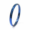 指輪 サージカルステンレス シンプルな甲丸リング 幅2.0mm 青 ブルー｜医療用ステンレス アクセサリー レディース メンズ