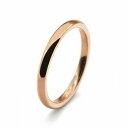 指輪 サージカルステンレス シンプルな甲丸リング 幅2.0mm ピンクゴールド|医療用ステンレス アクセサリー レディース メンズ
