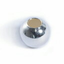 【1個売り】 ビーズパーツ シルバー925 プレーン丸玉の穴あき貫通ビーズ 外径4.5mm 高さ3.9mm 穴径2.0mm スペーサー ボール玉 直径|手芸用品...