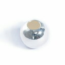 【1個売り】 ビーズパーツ シルバー925 プレーン丸玉の穴あき貫通ビーズ 外径6.0mm 高さ5.2mm 穴径2.5mm スペーサー ボール玉 直径|手芸用品...
