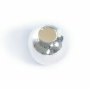 【1個売り】 ビーズパーツ シルバー925 プレーン丸玉の穴あき貫通ビーズ 外径9.0mm 高さ7.8mm 穴径3.8mm スペーサー ボール玉 直径|手芸用品...