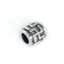 【1個売り】 ビーズパーツ シルバー925 卍模様タル型ビーズ 外径5.5mm 高さ6.0mm 穴径3.2mm スペーサー まんじ|手芸用品 金具 飾り パーツ...