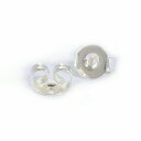 【2個売り】 ピアスキャッチ シルバー925 丸型 ピアスのキャッチ 縦5.0mm 横6.0 mm ピアスロック|銀 Silver アクセサリー レディース メ...