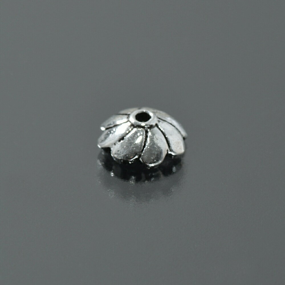 【1個売り】 ビーズキャップ シルバー925 花座 外径5.5mm 高さ2.5mm 座金|手芸用品 金具 飾り パーツ 部品 銀 Silver