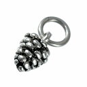【1個売り】 チャームパーツ シルバー925 木の実チャーム 縦10.0mm 横6.5mm|手芸用品 金具 飾り パーツ 部品 銀 Silver