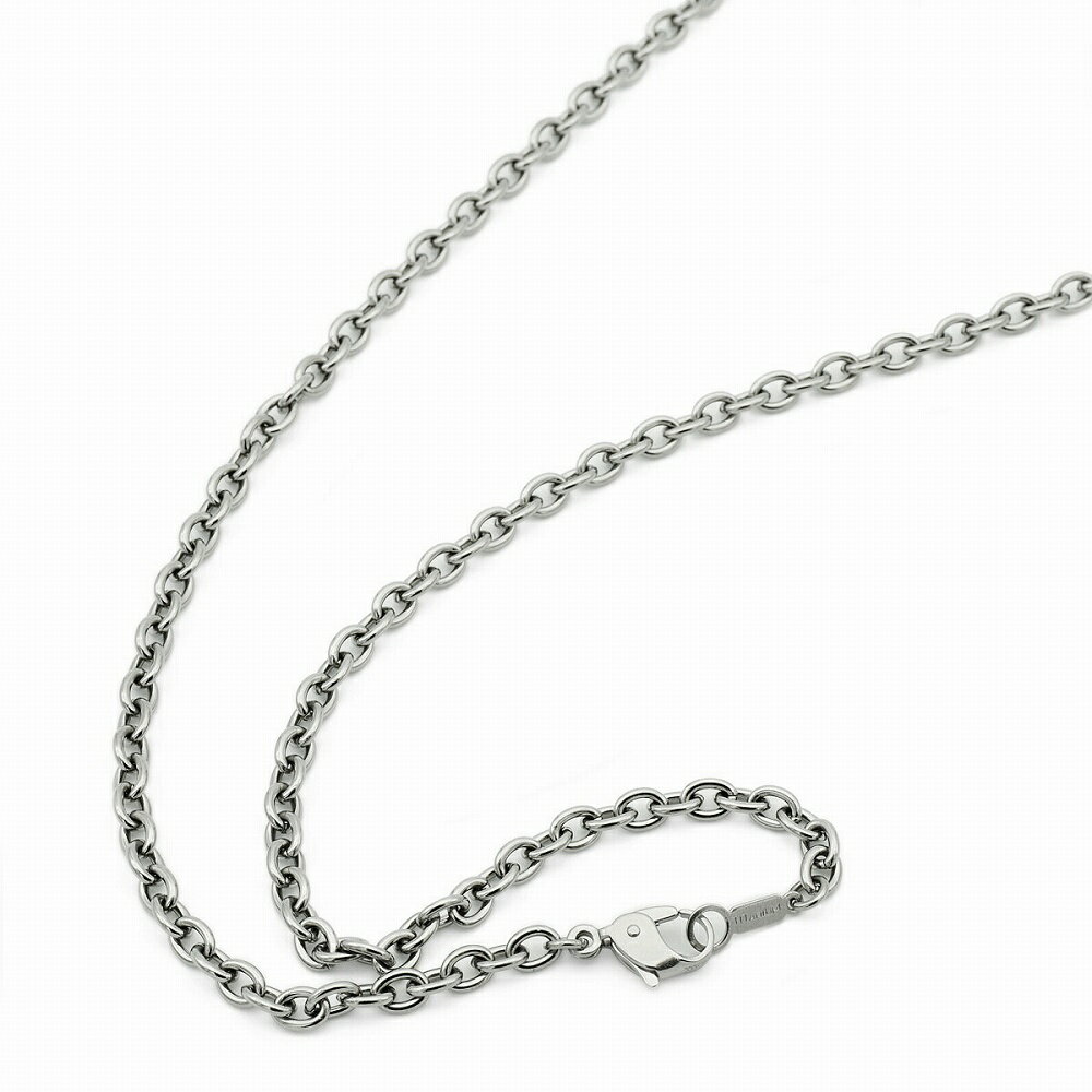 ネックレス チェーン 純チタン 小豆チェーン 幅3.8mm 長さ40cm|チェーンのみ だけ 鎖 チタン アクセサリー レディース メンズ