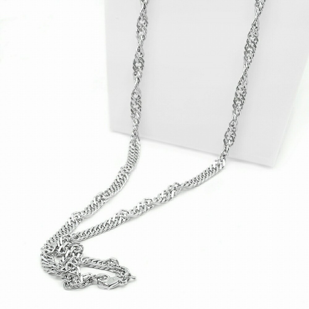 ネックレス チェーン 純チタン スクリューチェーン 幅6.8mm 長さ38cm|チェーンのみ だけ 鎖 チタン アクセサリー メンズ