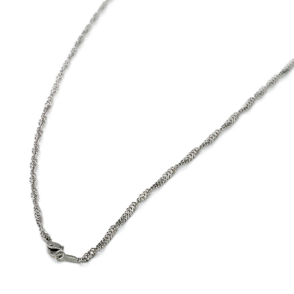 ネックレス チェーン 純チタン スクリューチェーン 幅3.5mm 長さ38cm|チェーンのみ だけ 鎖 チタン アクセサリー レディース メンズ