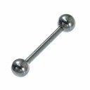 【バラ売り/1個】 ボディピアス チタン ストレートバーベル スタンダードボディピアス 14ゲージ 内径14.0mm ボール5.0mm 銀色 シルバー|軟骨 T...