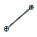 【バラ売り/1個】 ボディピアス チタン ストレートバーベル スタンダードボディピアス 14ゲージ 内径25.0mm ボール5.0mm 銀色 シルバー|軟骨 T...