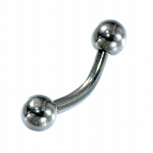 【バラ売り/1個】 ボディピアス チタン バナナバーベル スタンダードボディピアス 16ゲージ 内径6.0mm ボール3.0mm 銀色 シルバー|軟骨 Titan アクセサリー レディース メンズ 【バラ売り/1個】 ボディピアス チタン バナナバーベル スタンダードボディピアス 16ゲージ 内径6.0mm ボール3.0mm 銀色 シルバー|軟骨 Titan アクセサリー レディース メンズ