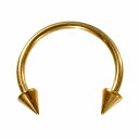 【バラ売り/1個】 ボディピアス チタン サーキュラーバーベル スタンダードボディピアス 16ゲージ 内径12.0mm コーン3.0mm 金色 ゴールド|軟骨 Titan アクセサリー レディース メンズ