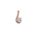 ペンダントトップ 18金 ピンクゴールド 天然石 ウェーブラインの一粒ペンダント 主石の直径約4.4mm レール留め ペンダントヘッドのみ|K18PG k18 18k 貴金属 ジュエリー レディース メンズ