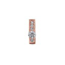 ペンダントトップ 18金 ピンクゴールド 天然石 メレが並んだスティックペンダント 主石の直径約4.4mm 四本爪留め ペンダントヘッドのみ|K18PG k18 18k 貴金属 ジュエリー レディース メンズ