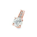 ペンダントトップ 18金 ピンクゴールド 天然石 メレ付きバチカンの一粒ペンダント 主石の直径約4.4mm 四本爪留め ペンダントヘッドのみ|K18PG k18 18k 貴金属 ジュエリー レディース メンズ