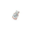 ペンダントトップ 18金 ピンクゴールド 天然石 二粒ペンダント 主石の直径約5.2mm 四本爪留め ペンダントヘッドのみ|K18PG k18 18k 貴金属 ジュエリー レディース メンズ