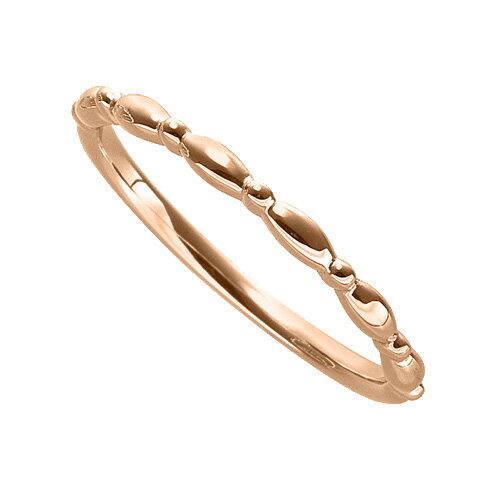 指輪 18金 ピンクゴールド ボールが連なったデザインリング 幅1.8mm｜K18PG k18 18k 貴金属 ジュエリー レディース メンズ