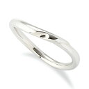 指輪 18金 ホワイトゴールド 窪みのあるウェーブリング 幅2.2mm|K18WG k18 18k 貴金属 ジュエリー レディース メンズ