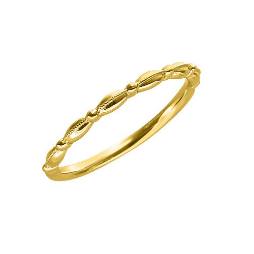 指輪 18金 イエローゴールド ミル打ちラインのボールが連なったデザインリング 幅1.7mm｜K18YG k18 18k 貴金属 ジュエリー レディース メンズ