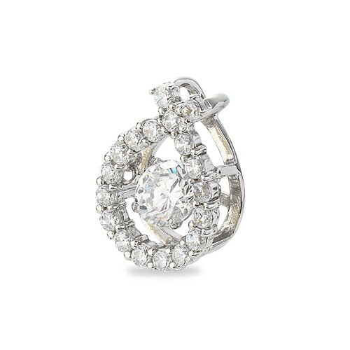 ペンダントトップ PT900 プラチナ 天然石 主石が揺れる透かし取り巻きペンダント 主石の直径約3.8mm ダンシングストーン ペンダントヘッドのみ｜900pt 貴金属 ジュエリー レディース メンズ