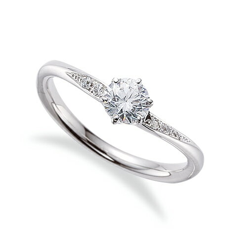 指輪 PT900 プラチナ 天然石 サイド一文字リング 主石の直径約4.4mm V字 六本爪留め｜900pt 貴金属 ジュエリー レディース メンズ