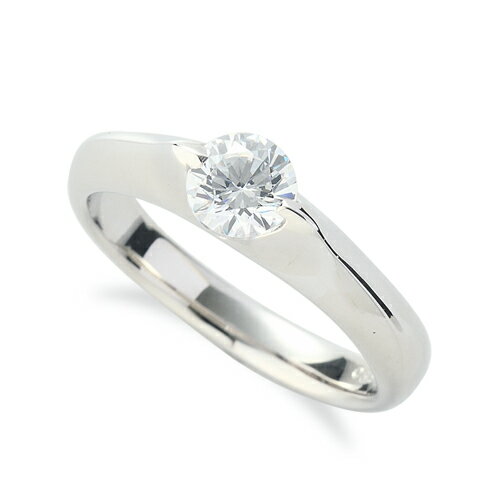 指輪 PT900 プラチナ 天然石 一粒リング 主石の直径約3.8mm ソリティア 二本爪留め｜900pt 貴金属 ジュエリー レディース メンズ