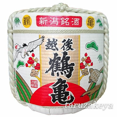 飾り樽 越後鶴亀 4斗樽 72Lsize ディスプレイ樽 伝統工芸品Japanese　Decorative barrel