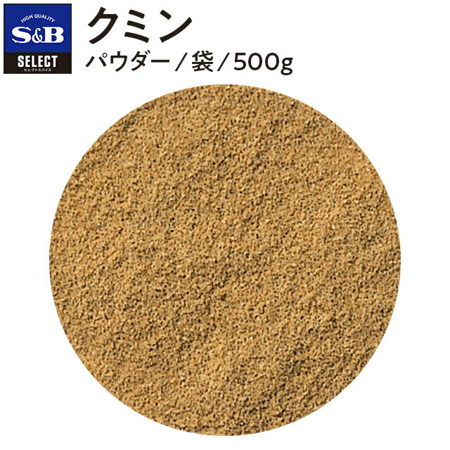 S&B セレクトスパイス クミン パウダー 袋入り 500g 業務用 エスビー食品 公式 スパイス ハーブ SELECT SPICE