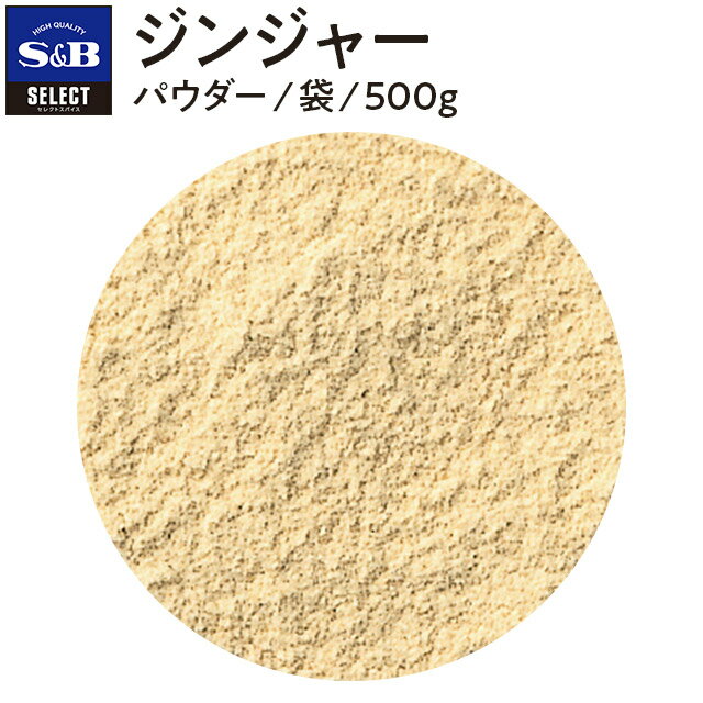 S&B セレクトスパイス ジンジャー パウダー 袋入り 500g 業務用 エスビー食品 公式 スパイス ハーブ SELECT SPICE 乾燥しょうが ショウガ 生姜 しょうが